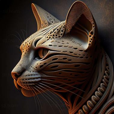 3D model Egyptian Mau cat (STL)